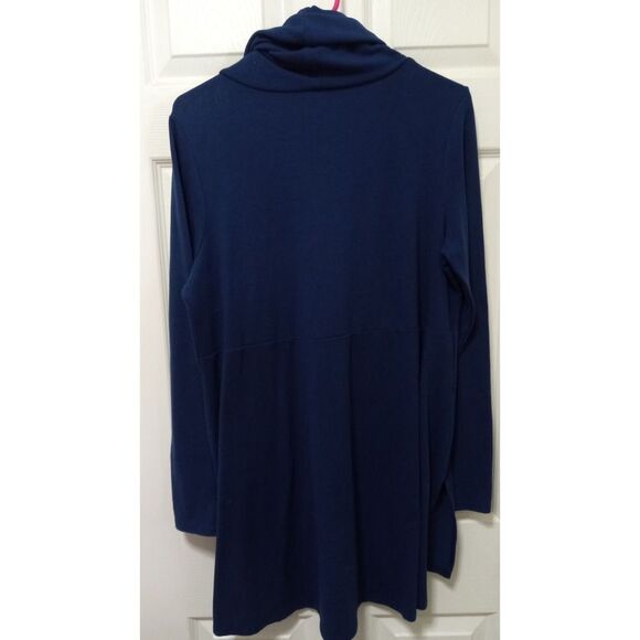 Lisa Rinna Collection Women's Navy Blue Cowl Neck Sweater Size M - Picture 2 of 6